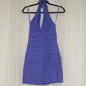 BCBGMazazria blue halter dress